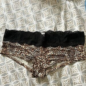 Victoria’s Secret Cheeky leopard print panty.